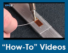 fingers holding solder to gage being soldered, and text "HOW-TO Videos"