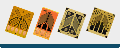 four shear torque rosettes strain gages