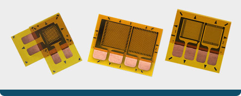 three tee rosettes strain gages