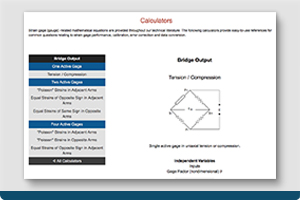 CALCULATORS webpage