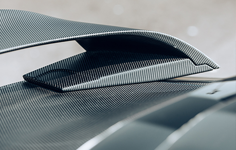 a carbon fiber spoiler for a car