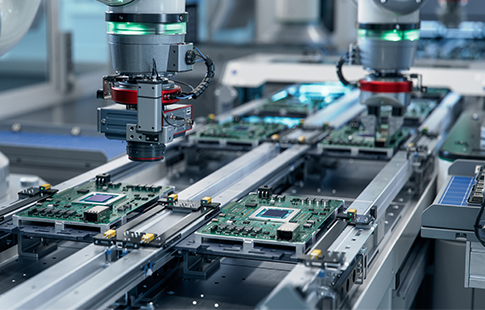 printed circuit board (PCB) manufacturing line in a plant