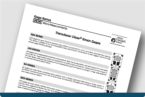TECHNICAL DATA FOR TRANSDUCER CLASS® STRAIN GAGES document
