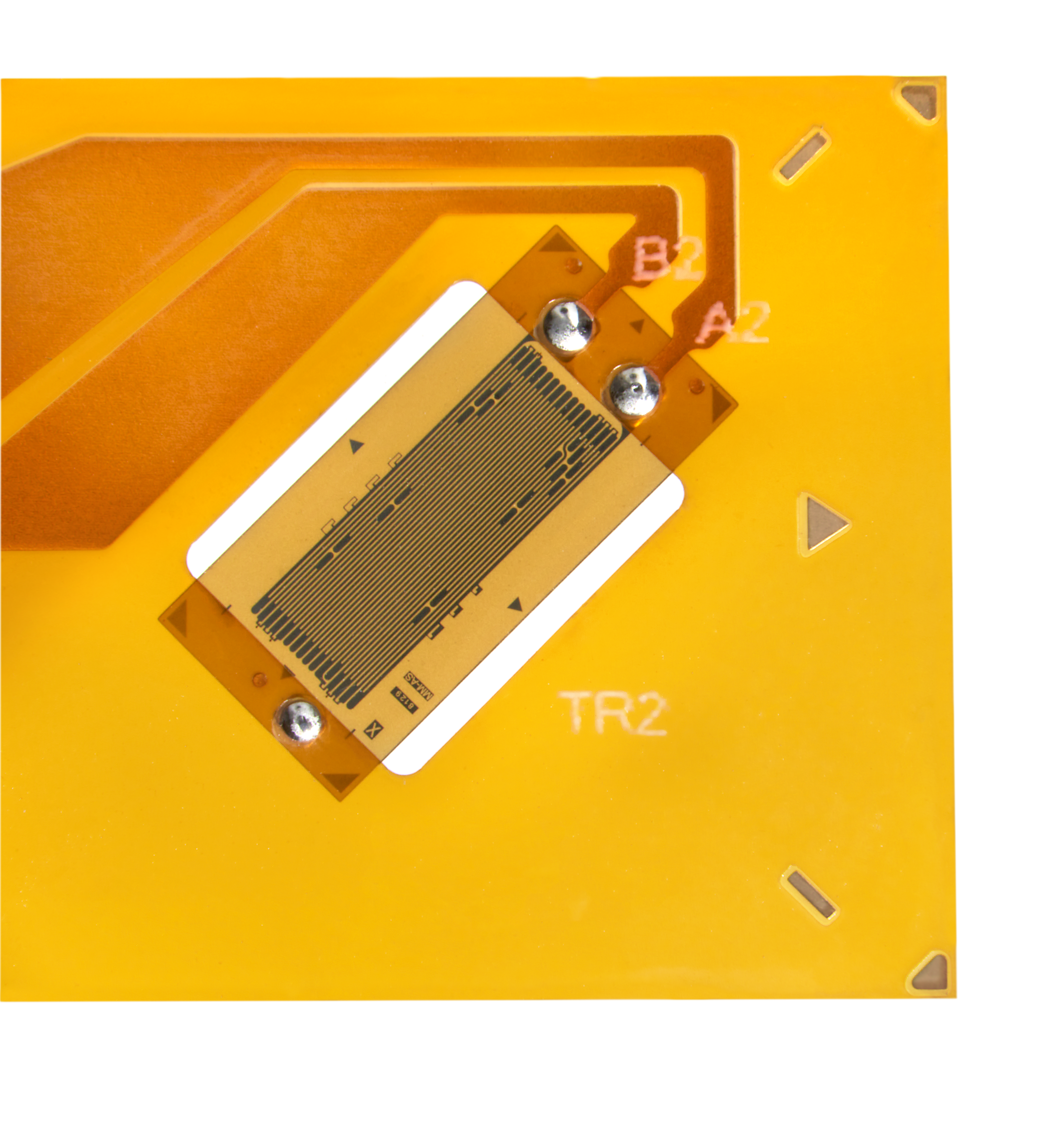 Technician installing a strain gage